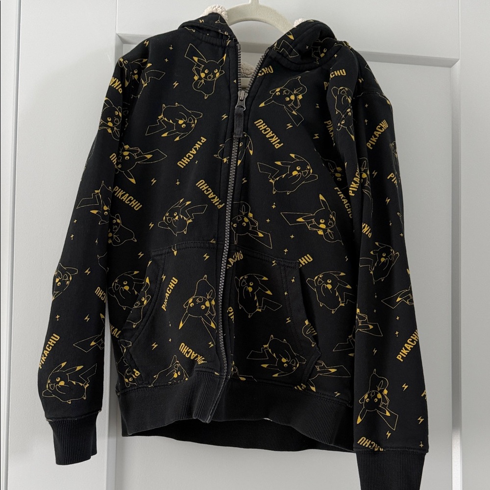 Hanna Andersson Black & Yellow Pikachu Zip Hoodie